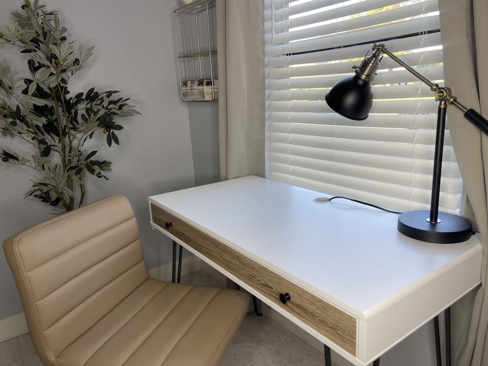 Laptop ready desk and chair