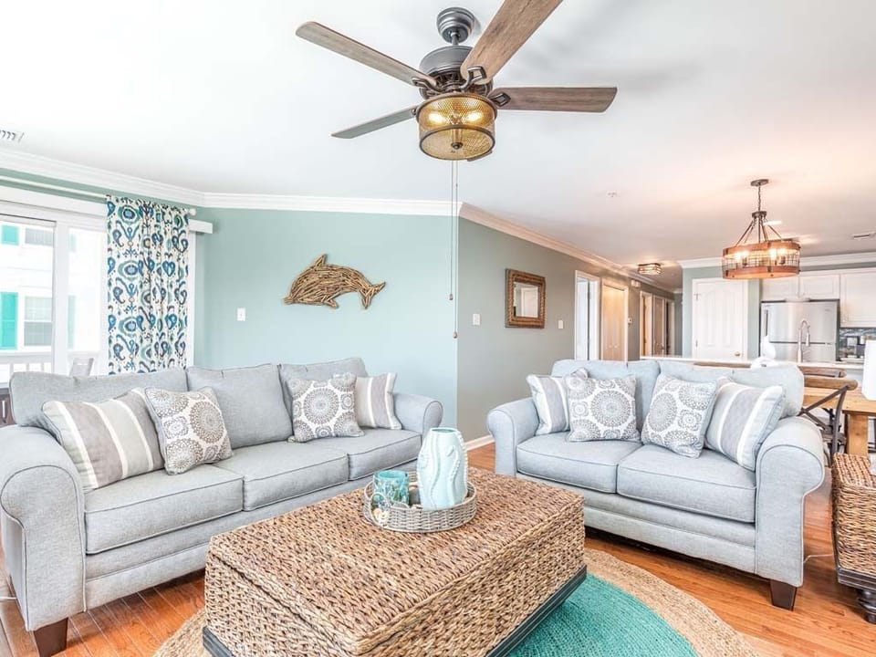 Living area with sleeper sofa