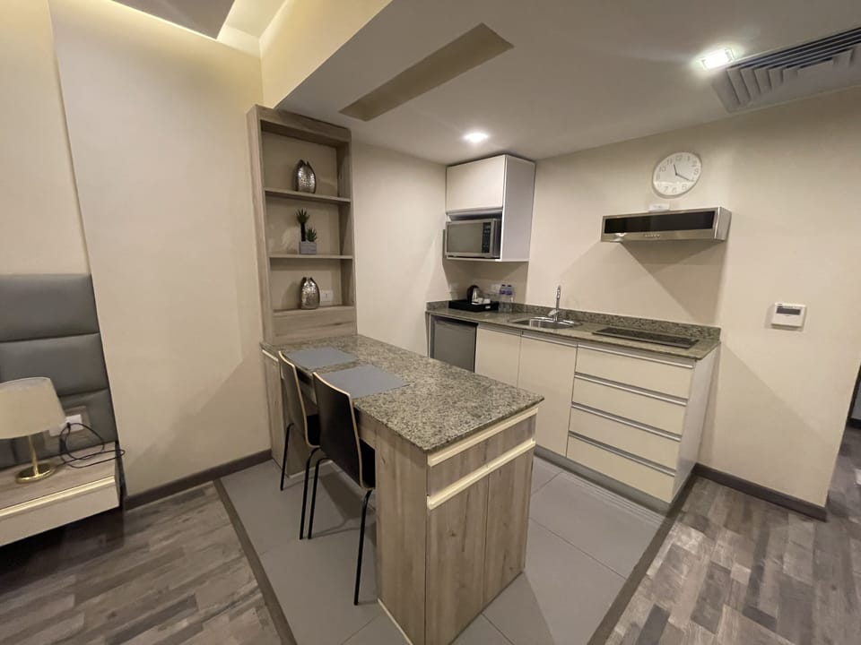 the kitchenette