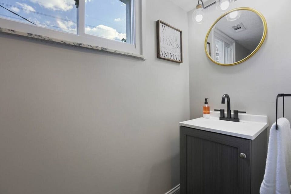 lower level half bath