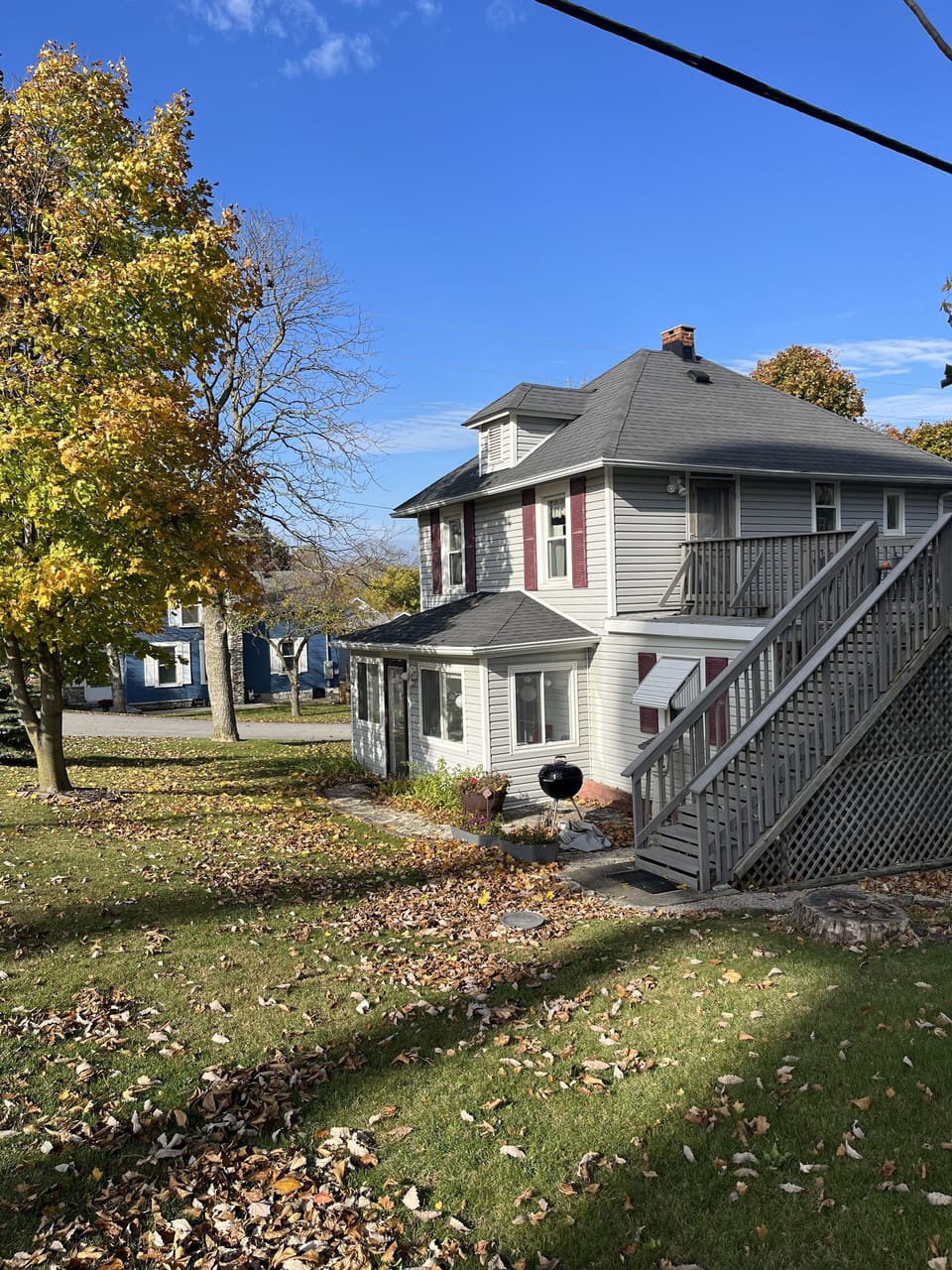 Enjoy nature as you walk up the steps to your cottage apartment.