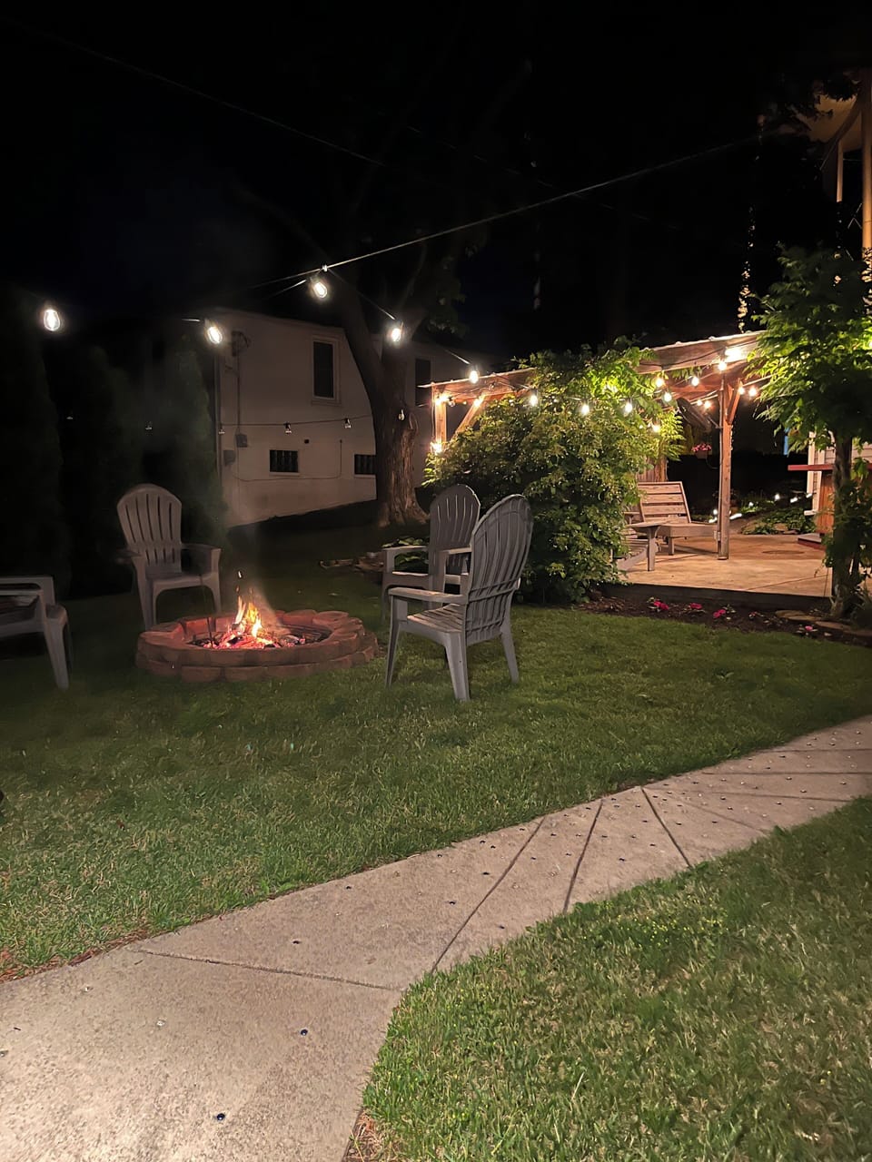 Fire pit on a chilly night
