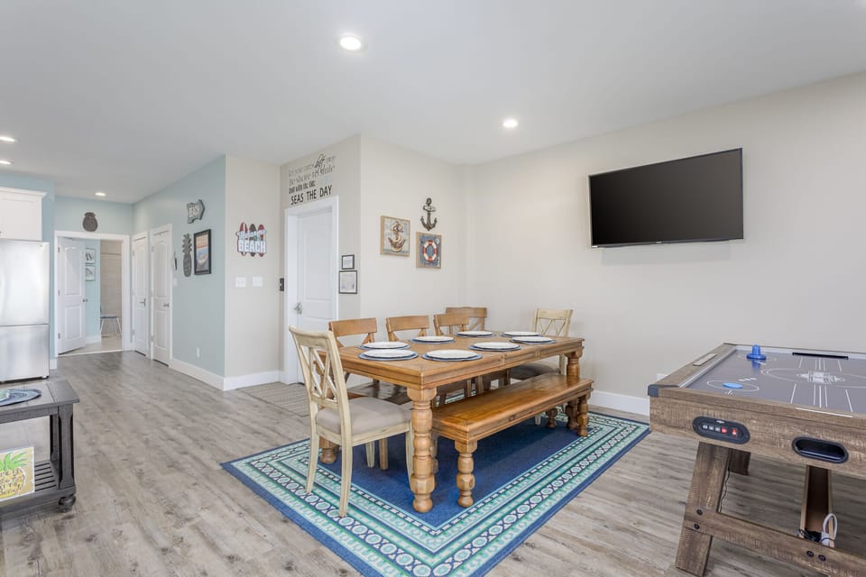 Dining room and Air Hockey Table