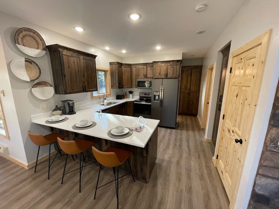 Stocked kitchen with all modern amenities.