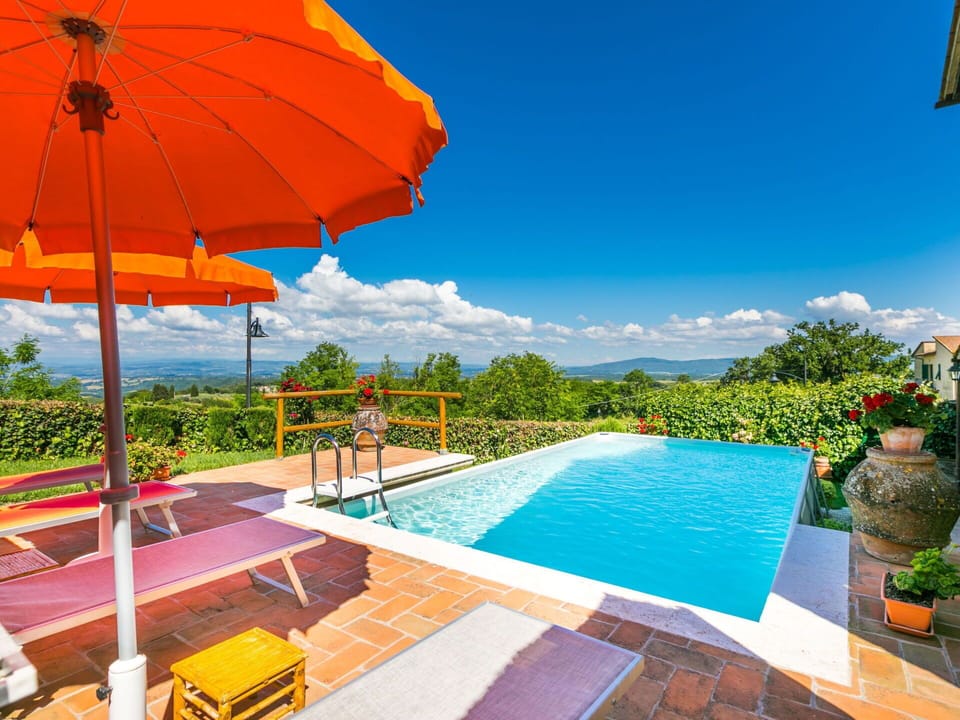 Sky, Plant, Cloud, Water, Swimming Pool, Umbrella, Azure, Outdoor Furniture, Shade, Tree