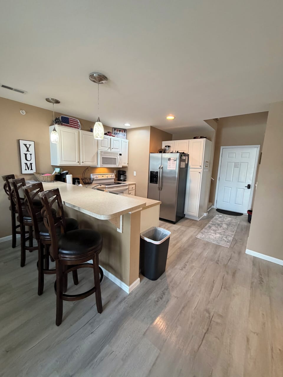 Fully stocked kitchen with everything you need for easy meals and morning coffee