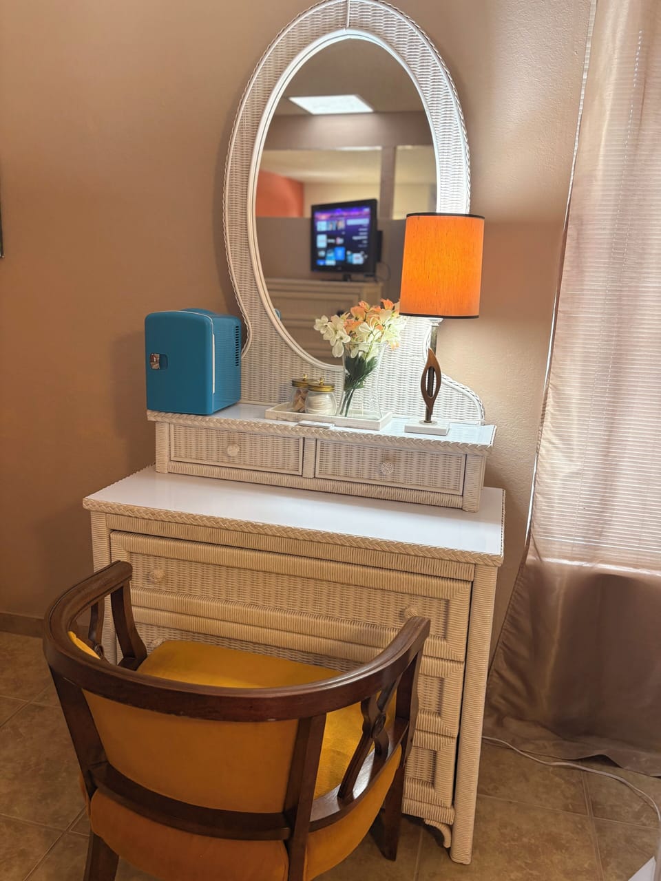 Get pampered with your favorite facial routine and your own cosmetics fridge!