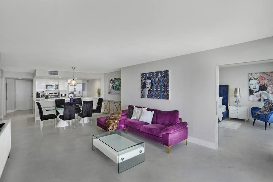 Living room, dining area