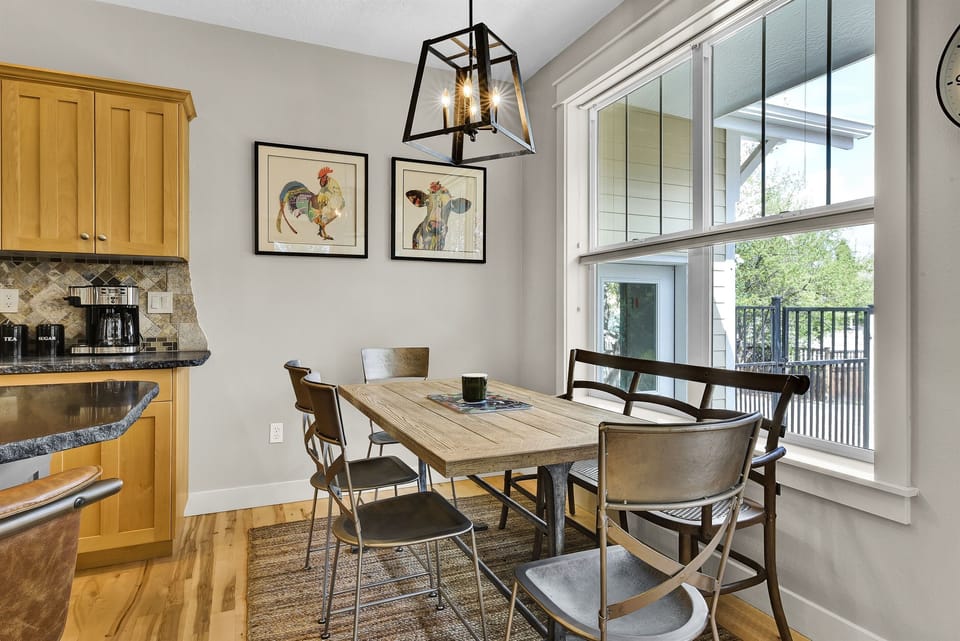 Breakfast nook in kitchen