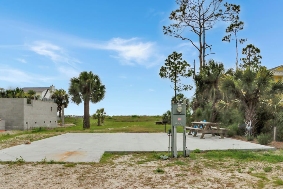 Concrete Pad with Utility Hook Ups