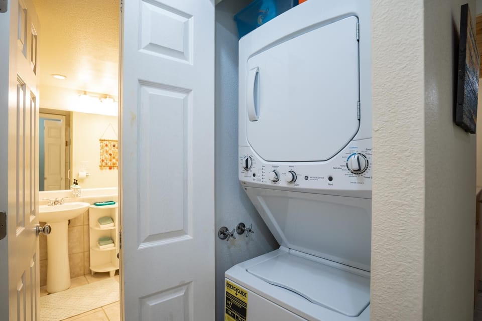 Washer and dryer for your convenience. 