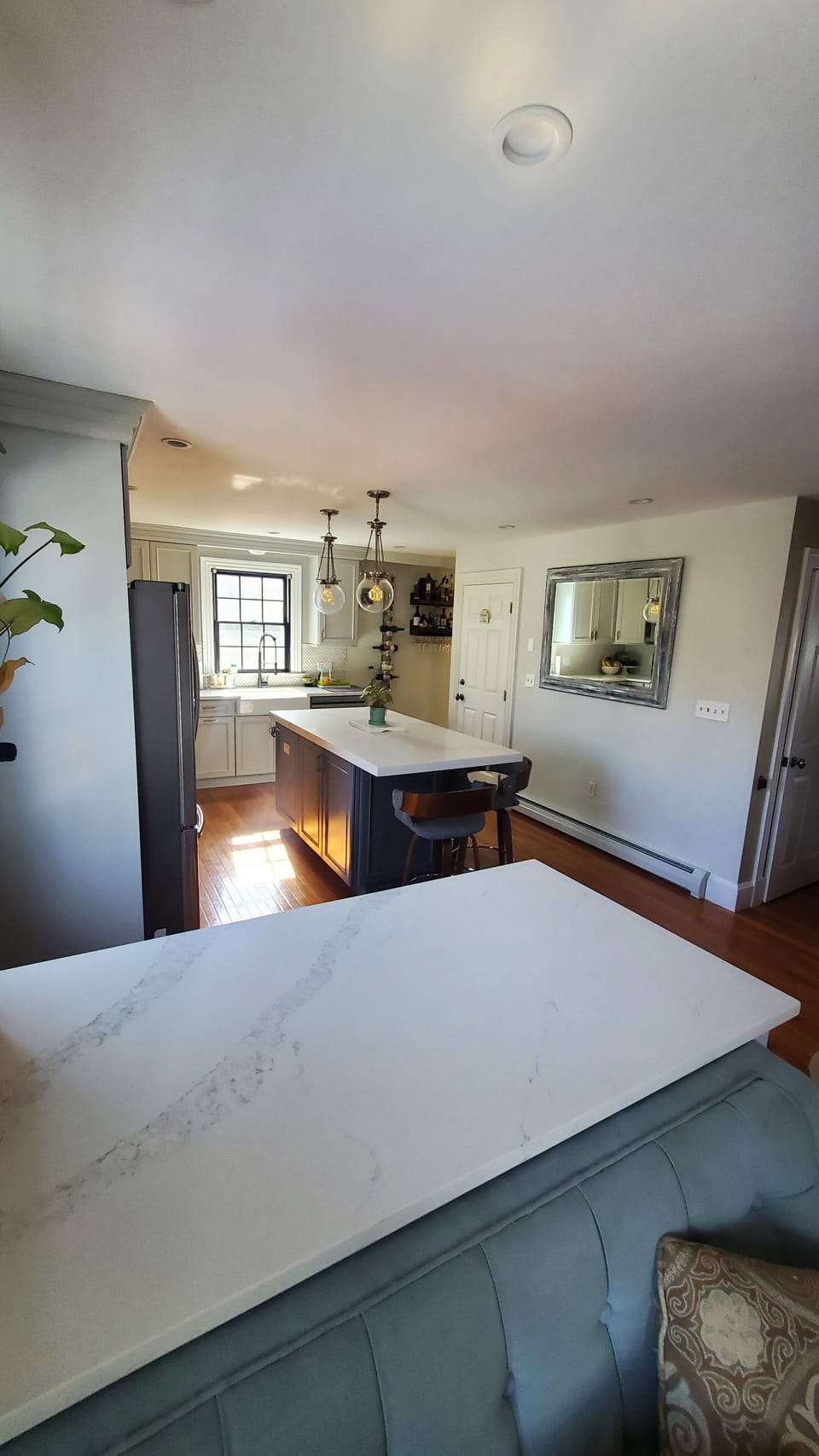 kitchen with  view of 2nd island