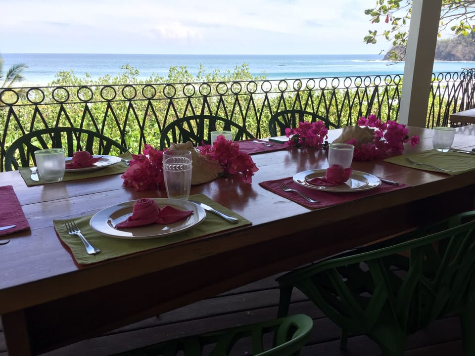Lunch at the pool pavillion overlooking the mangroves 