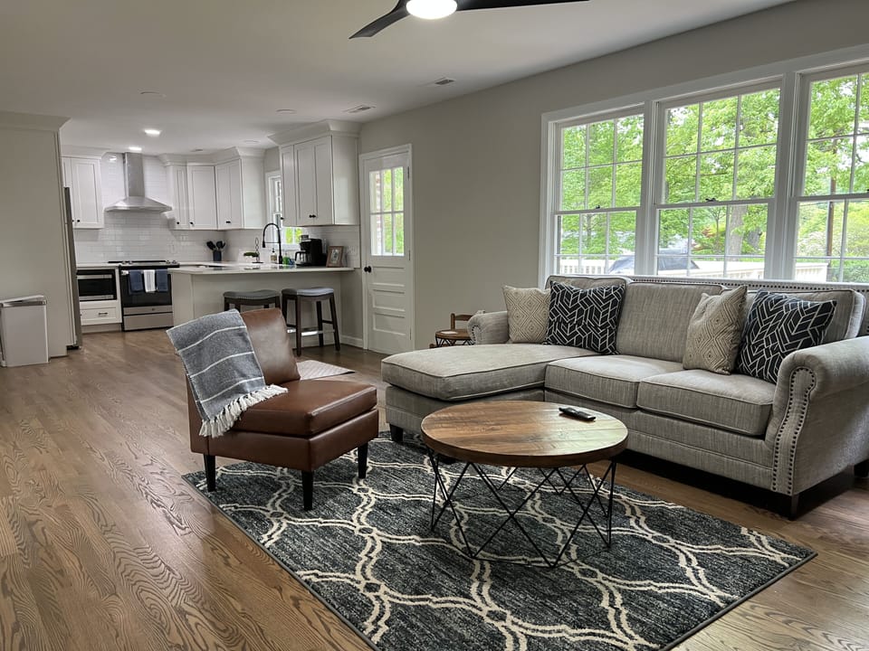 Enjoy movie night or watching the game in this serene space.