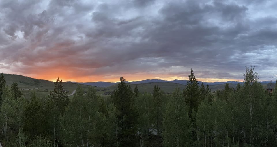 Summer sunset from main floor deck