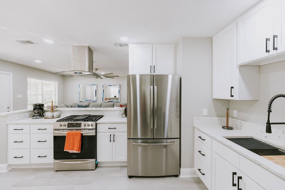 Gas stove and stainless steel appliances