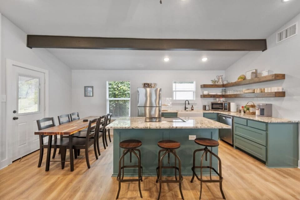 Fully stocked Kitchen and dinning area.