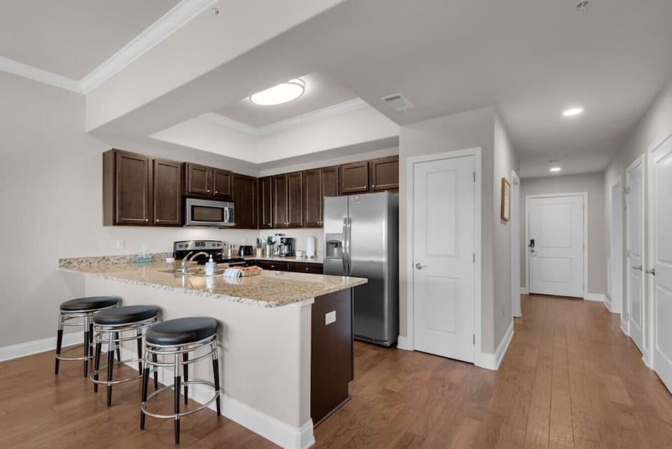 Kitchen with Breakfast Bar Seating for Three