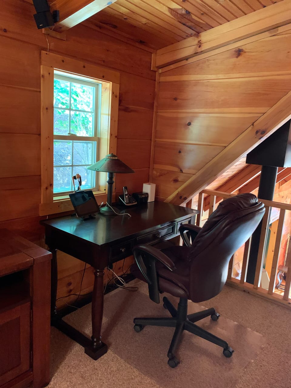 Writers Corner located in the loft, for journaling or working remotely