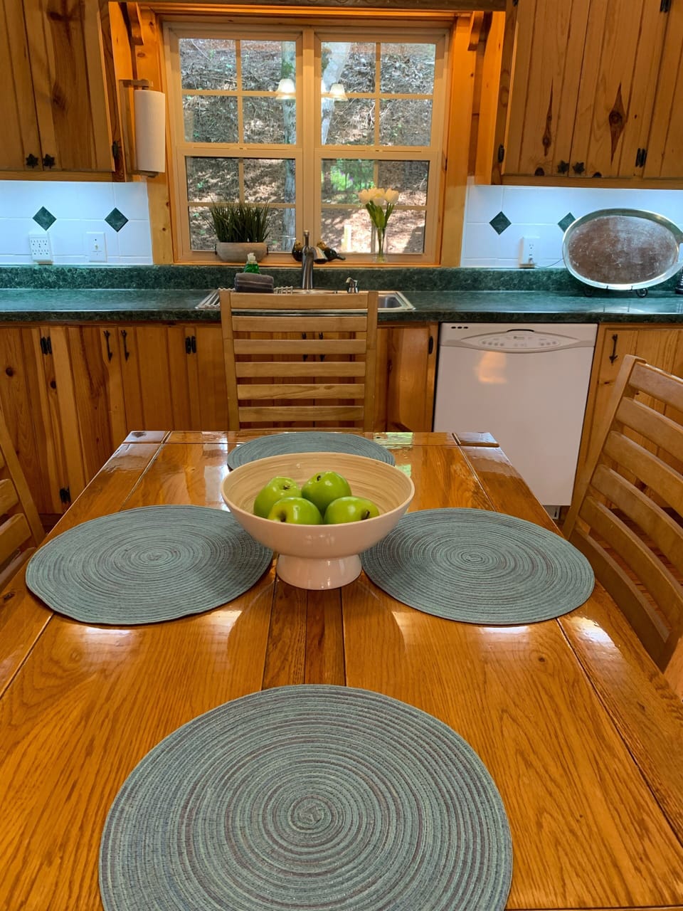 Kitchen with farm table