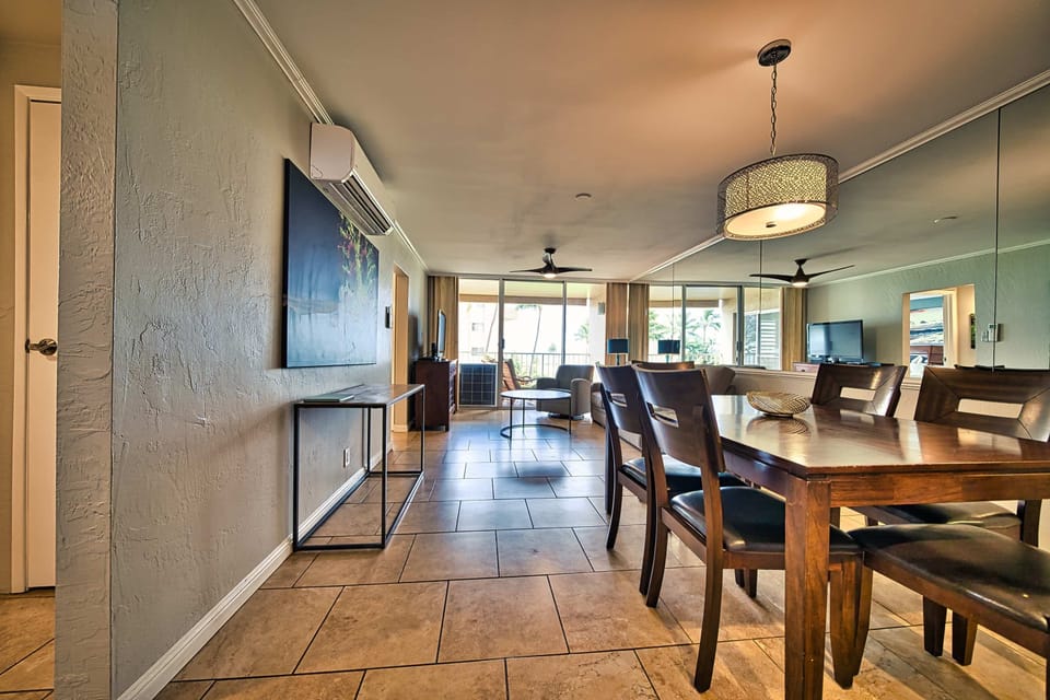 Tile flooring throughout the condo