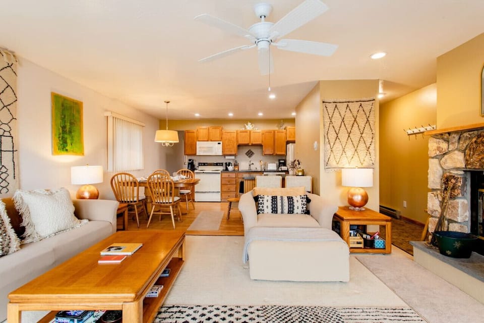 Dining area and kitchen