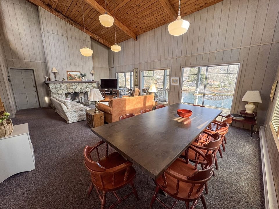Open Dining with lake views