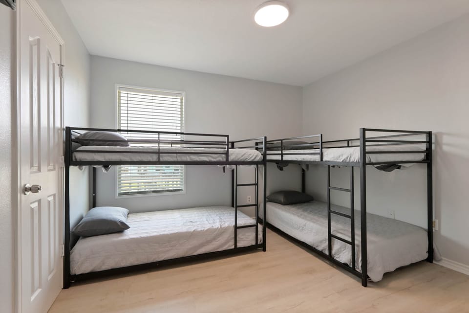 Bedroom 3 with two sets of bunks! Plenty of room for everyone! 