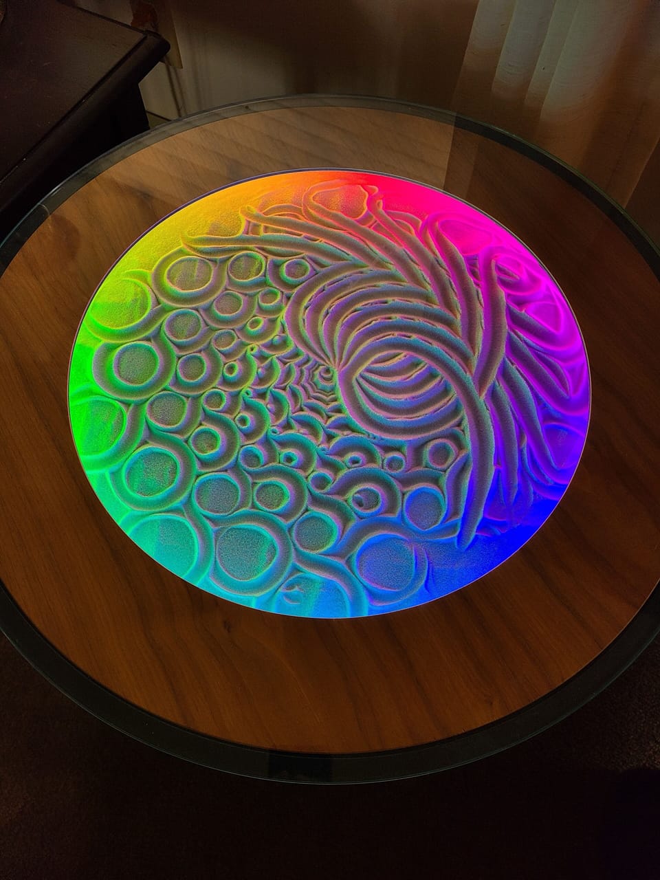 Sand art table in the living room