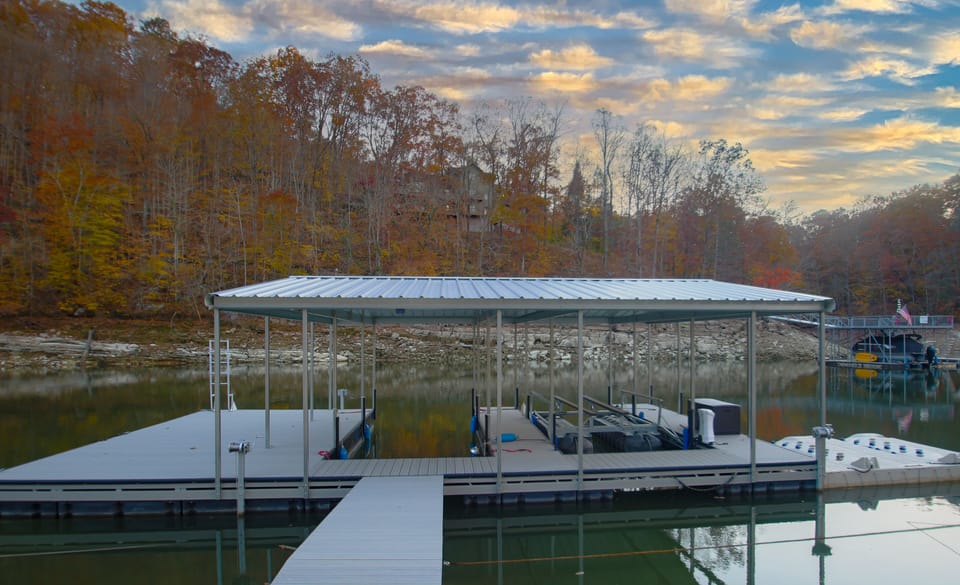 Cleats on the swim platform available for renters