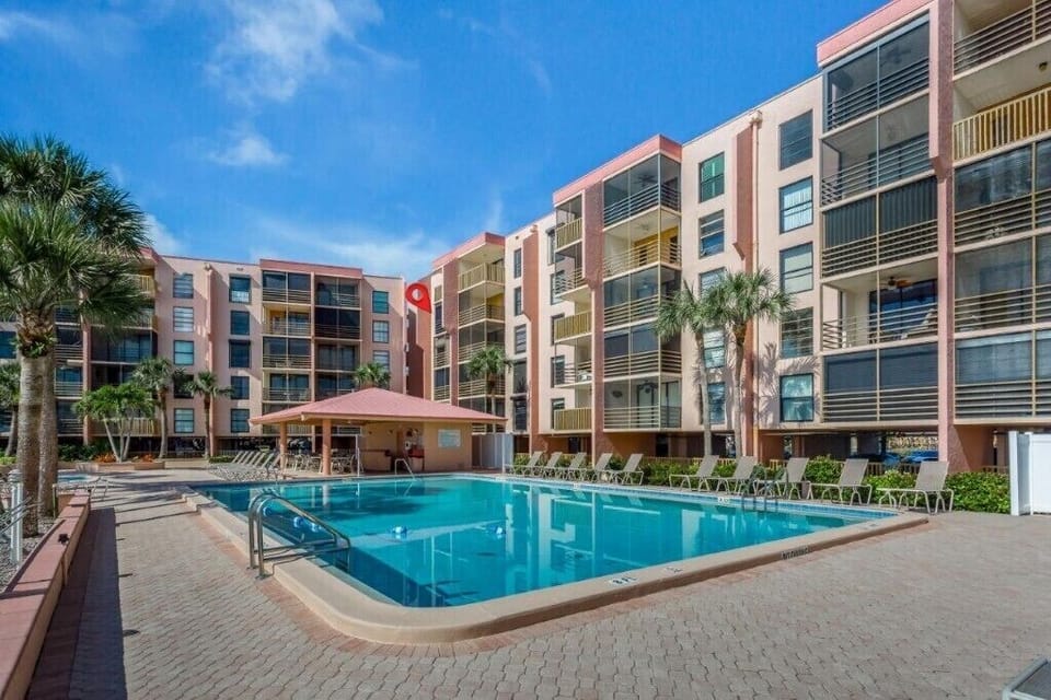 One of two pools and hot tubs 