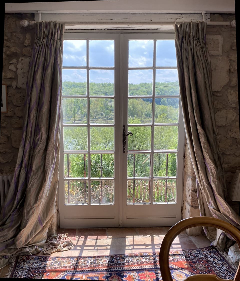 Dining room window facing the lake