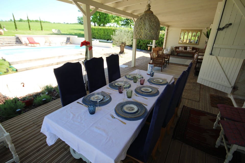Dining on the terrace