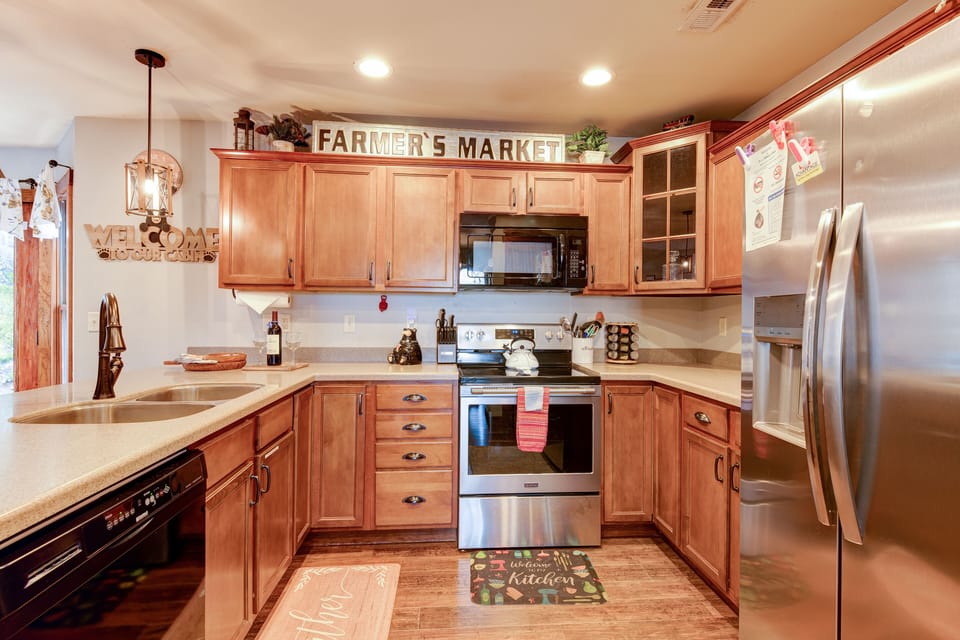 Fully stocked kitchen