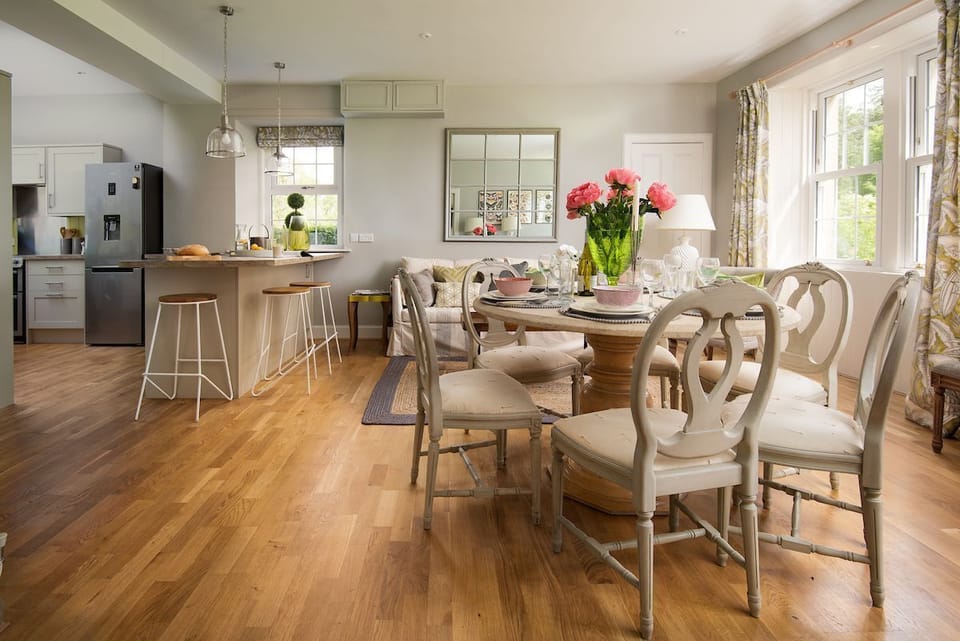 Lane Cottage - the beautifully presented cottage has an open-plan living area and additional separate sitting room