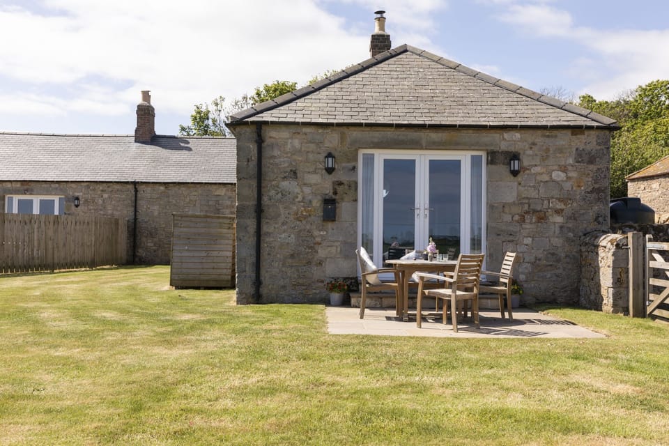 Lyme Grass - the patio doors from the living area to the garden