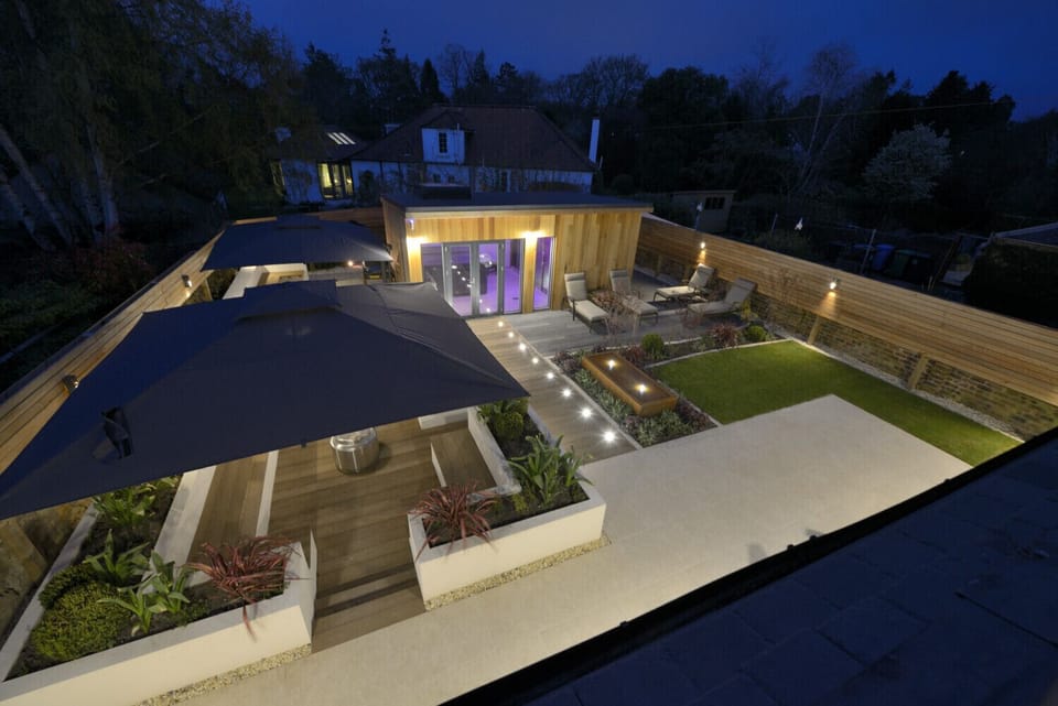 Evening garden view