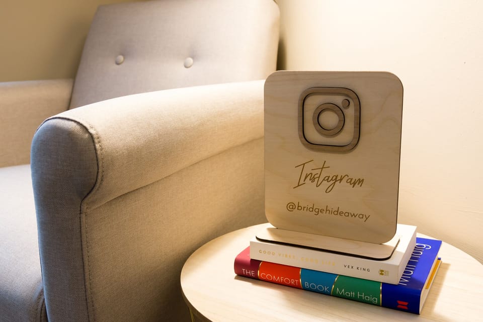 Tag us on instagram @bridgehideaway