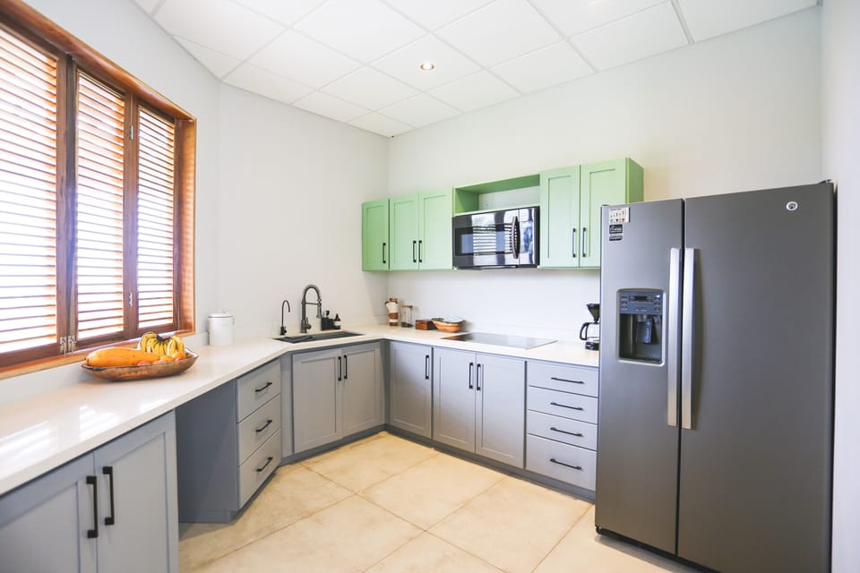 Enjoy cooking in the open air guest kitchen. 