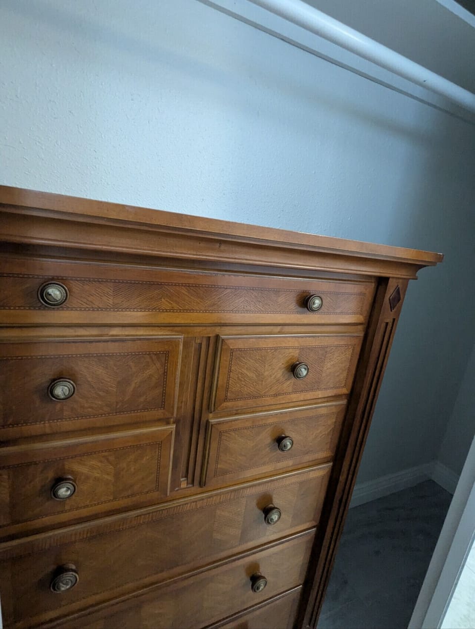 Extra dresser in the closet for more storage space