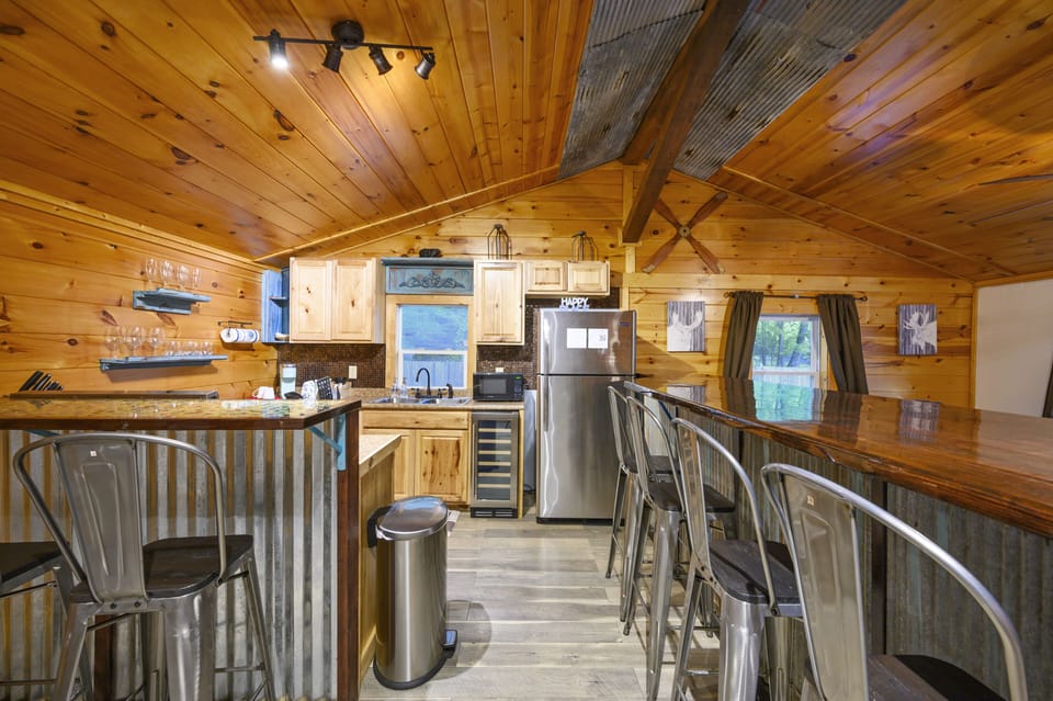 Bar seating for six. 