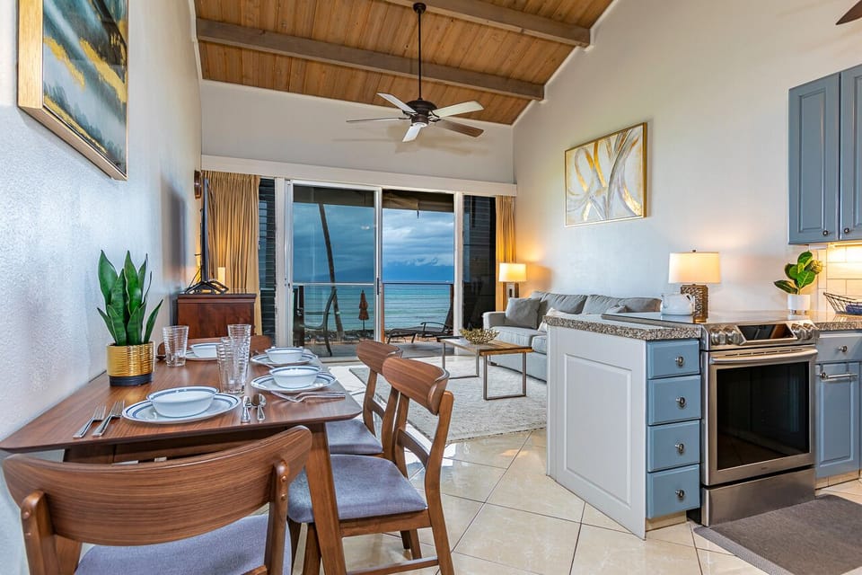 Functional and stylish kitchen with seamless flow into the living area.