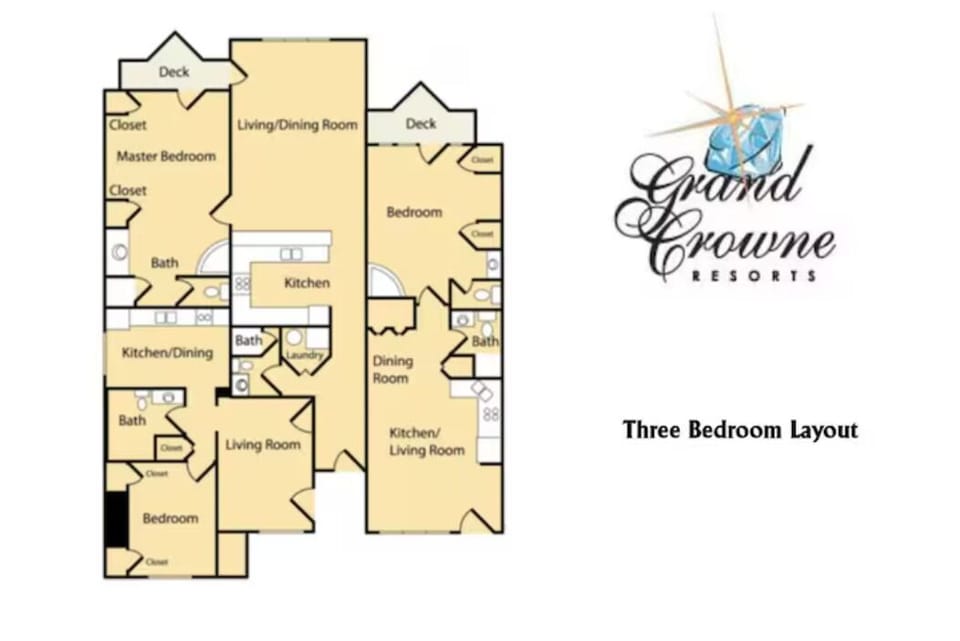 Check out your 3BDR floor plan and get an idea of where you will put everyone
