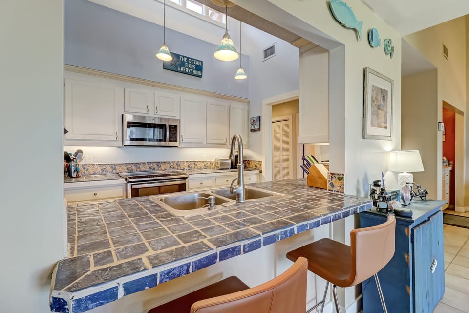 Kitchen island with seating