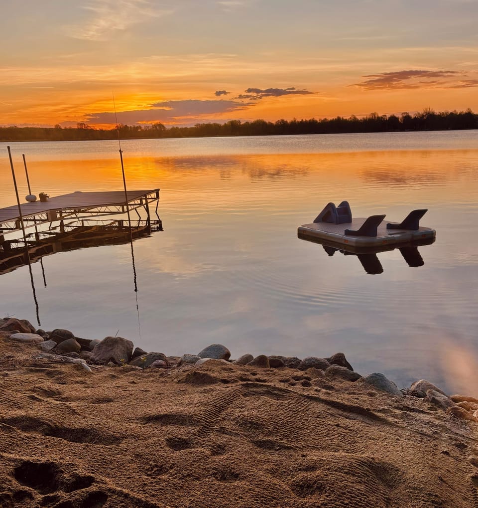 Enjoy peaceful tranquility on the beautiful beach or play on the fun swim raft. 