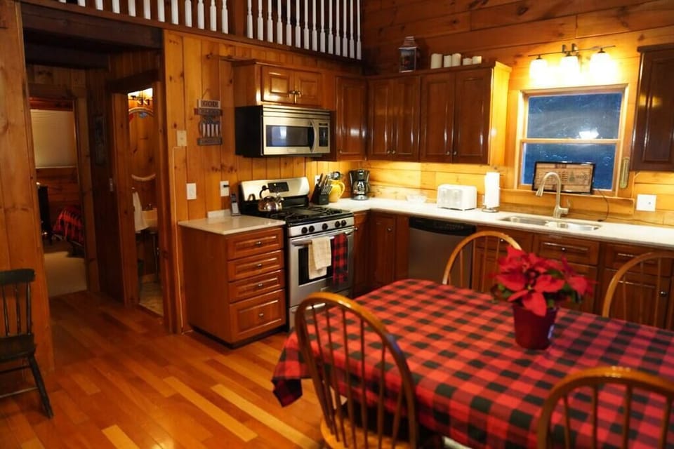 Well stocked kitchen.