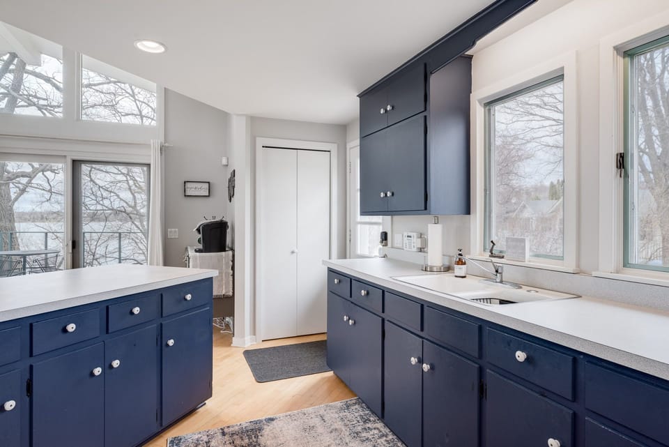 Fully stocked kitchen and pantry area