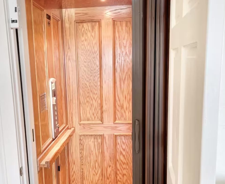Elevator for those that need it, groceries, and luggage days!