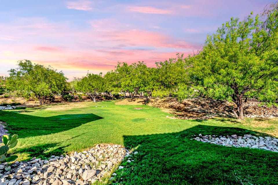There are several community green spaces for use.