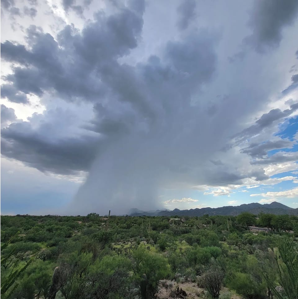 During the monsoons, you may catch a lightning storm or microburst.